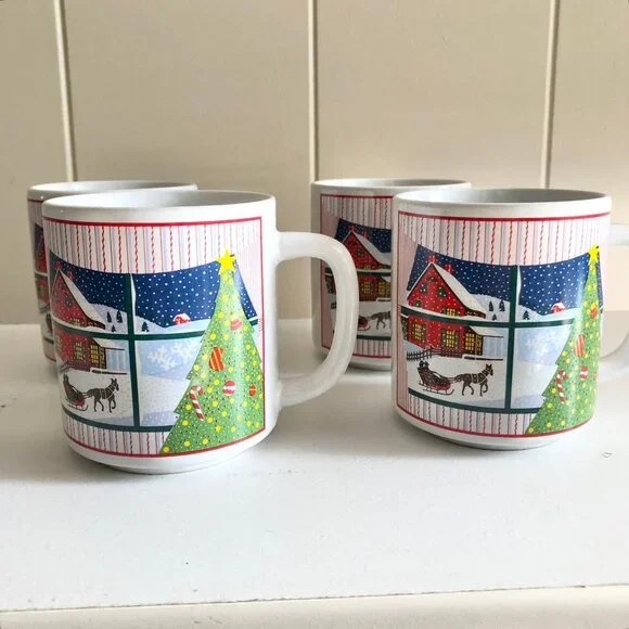Vintage 80s Christmas Mugs - Picture 3 of 9
